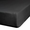 Jersey Betttuch schwarz 140X200 30CM 125