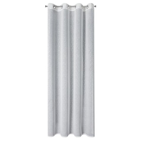 Gardine GINA weiß silber 140x250 Ösen
