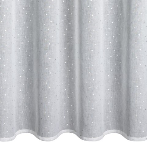 Gardine GINA weiß silber 140x250 Ösen