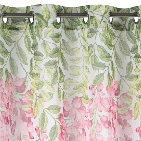 Gardine JULIETA weiß rosa 140x250 Ösen