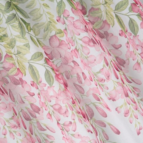 Gardine JULIETA weiß rosa 140x250 Ösen