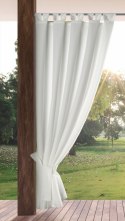 Terassenvorhang Outdoor Vorhang zum Garten Wasserfest weiß 155X260 Schlaufen