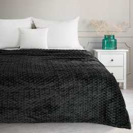 Wohndecke Kuscheldecke Decke MICROFASER Sofadecke Tagesdecke CINDY6 130x160 schwarz