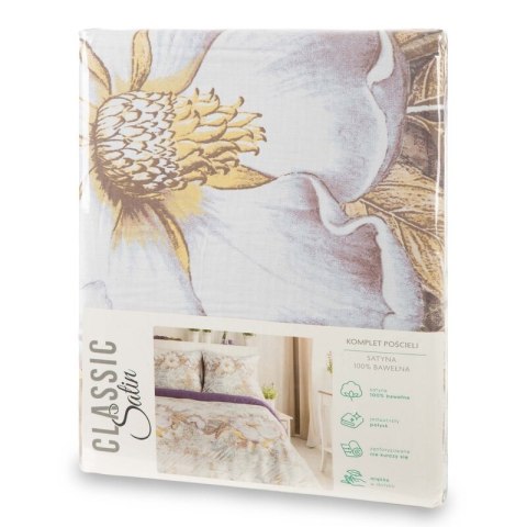 Bettwäsche garnitur Satin SPRING 26 220x200 2x Kissenbezüge 70x80