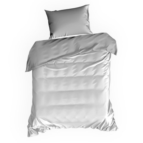 Bettwäsche garnitur NOVA3 weiß silber 220x200 2x Kissenbezüge 70x80