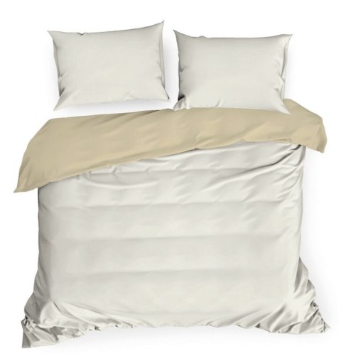 Bettwäsche garnitur NOVA3 creme beige 220x200 2x Kissenbezüge 70x80