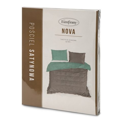 Bettwäsche garnitur NOVA3 silber minze 180x200 2x Kissenbezüge 70x80