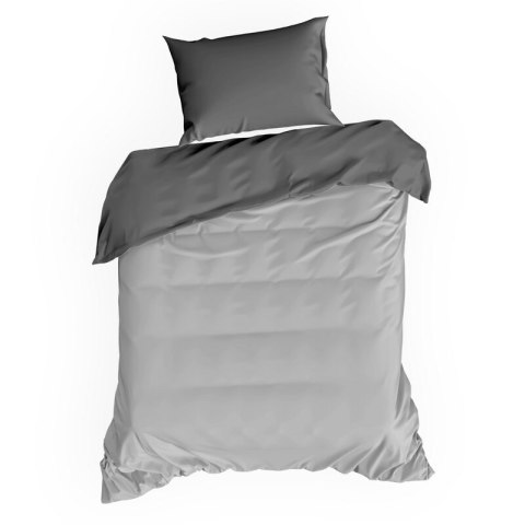 Bettwäsche garnitur NOVA3 silber stahl 220x200 2x Kissenbezüge 70x80