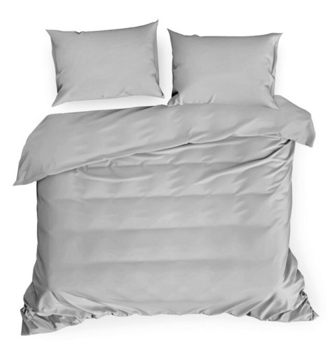Bettwäsche garnitur NOVA3 silber 160x200 2x Kissenbezüge 70x80