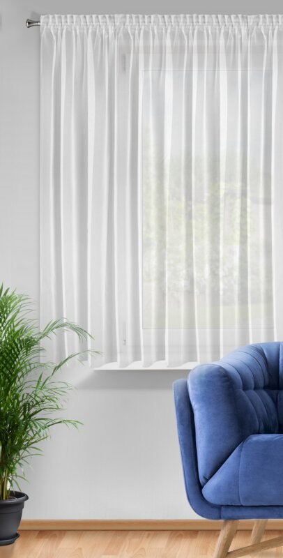 Gardine ESEL weiß 350x150 Kräuselband