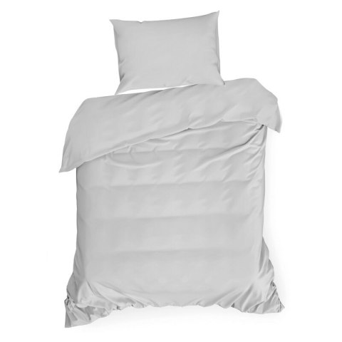 Bettwäsche garnitur DINA silber 220x200 2x Kissenbezüge 70x80