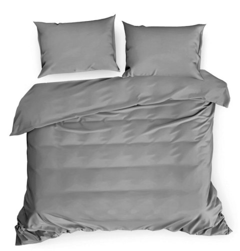 Bettwäsche garnitur DINA stahl 220x200 2x Kissenbezüge 70x80