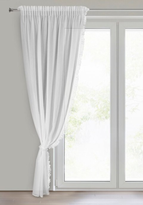 Gardine ELeinA weiß Set 140x270 Kräuselband Schlaufen