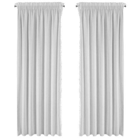 Gardine ELeinA weiß Set 140x270 Kräuselband Schlaufen