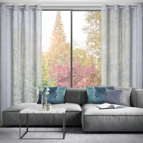 Gardine NELI silber 140x250 Ösen