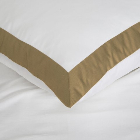 Bettwäsche garnitur LAURA weiß gold 220x200 2x Kissenbezüge 70x80