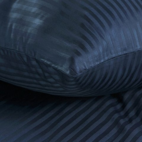 Bettwäsche garnitur Satin VERA dunkelblau 160x200 2x Kissenbezüge 70x80