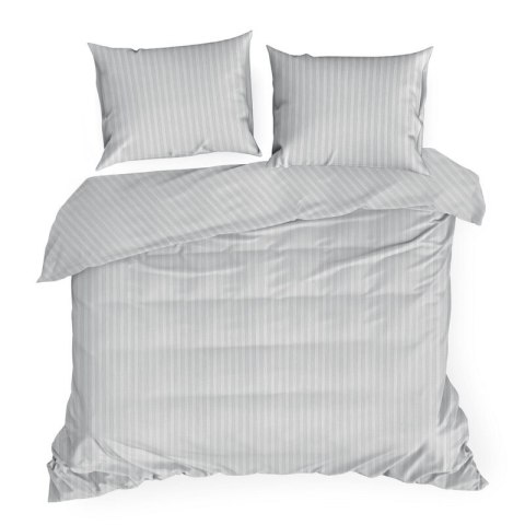 Bettwäsche garnitur Satin VERA silber 220x200 2x Kissenbezüge 70x80