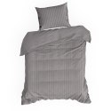 Satin Bettwäsche VERA stahl 160x200 70x80 x2