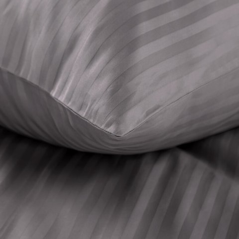 Satin Bettwäsche VERA stahl 160x200 70x80 x2