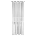Gardine LAURI weiß silber 140x250 Ösen