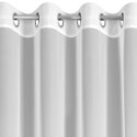 Gardine LAURI weiß silber 140x250 Ösen
