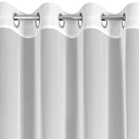 Gardine LAURI weiß silber 140x250 Ösen