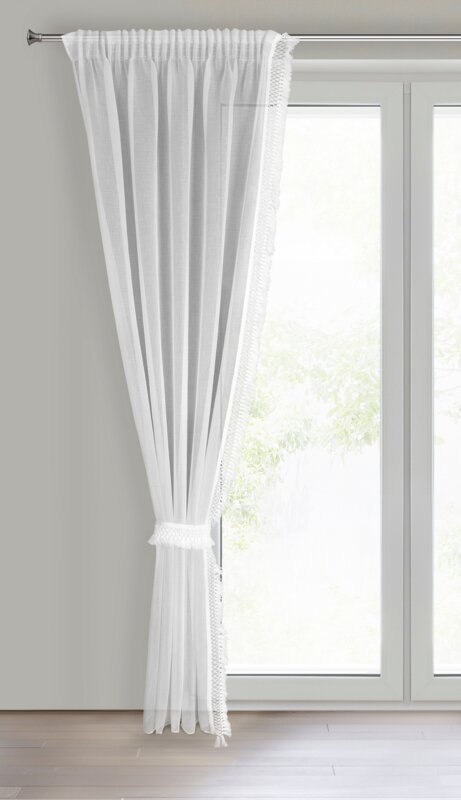 Gardine KIRA 3 weiß Set 140x270 x2 T Schlaufen