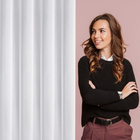 Gardine TINA weiß 140x270 Kräuselband