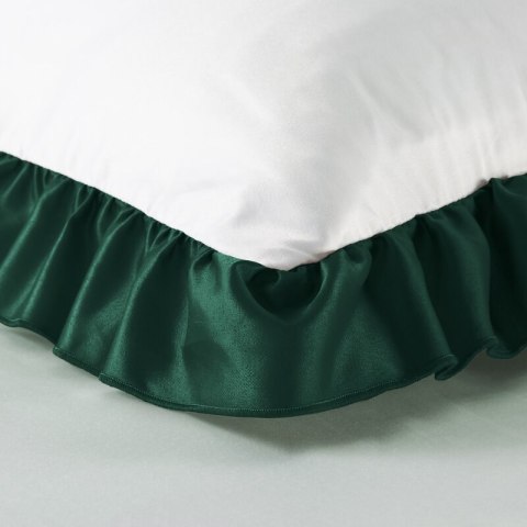 Bettwäsche garnitur ELIZA weiß dunkelgrün 160x200 2x Kissenbezüge 70x80