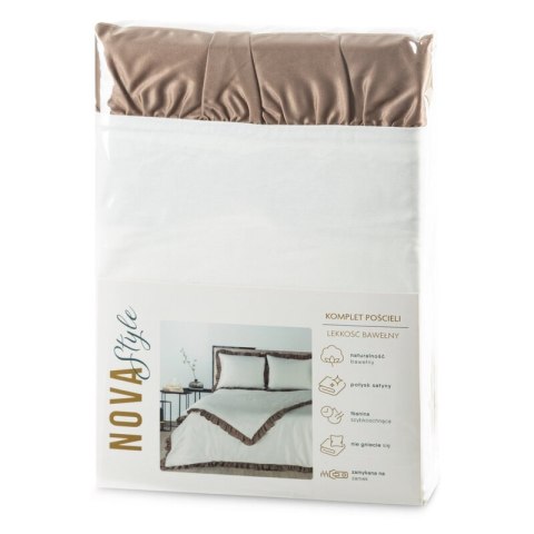 Bettwäsche garnitur ELIZA weiß KAW 220x200 2x Kissenbezüge 70x80