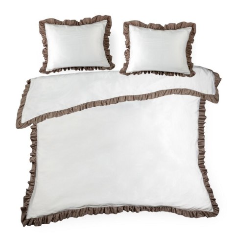 Bettwäsche garnitur ELIZA weiß KAW 220x200 2x Kissenbezüge 70x80