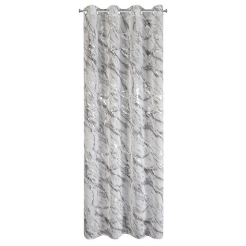 Vorhang ALIVIA weiß silber 140x270 Ösen
