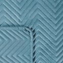 Tagesdecke Velours Samtdecke Gesteppt Steppdecke Klassische Decke SOFIA blau 70x160 cm blau