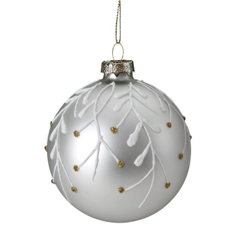 Christbaumschmuck Glas 472A 8CM silber B