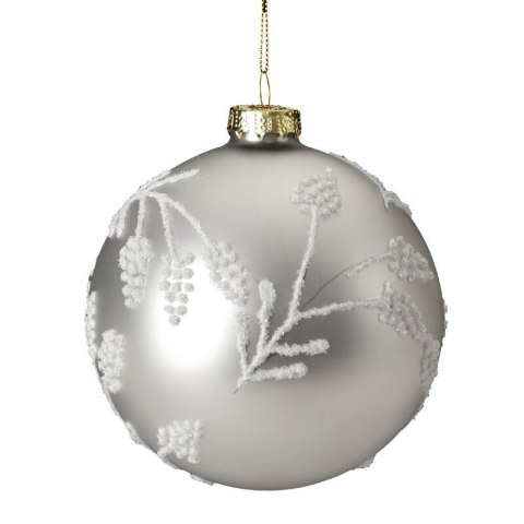 Christbaumschmuck Glas 473B 10CM silber B