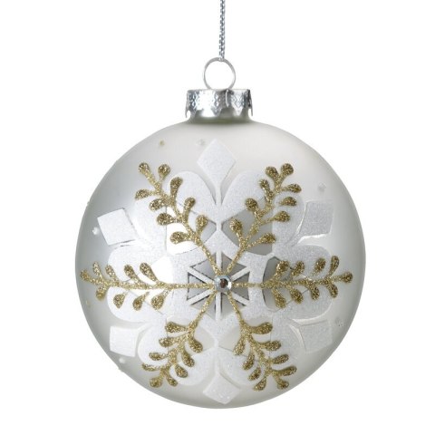 Christbaumschmuck Glas 474B 10CM silber B