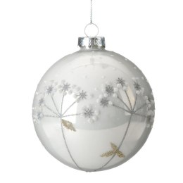 Christbaumschmuck Glas 475B 10CM weiß silber