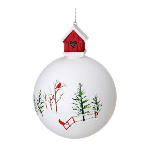 Christbaumschmuck Glas 500B 10CM weiß CZER