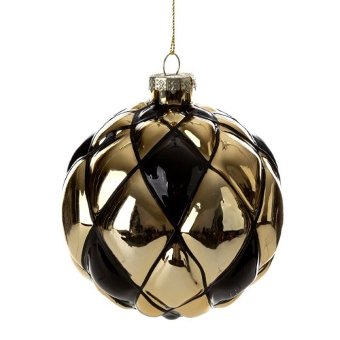 Christbaumschmuck Glas 504 10CM gold schwarz