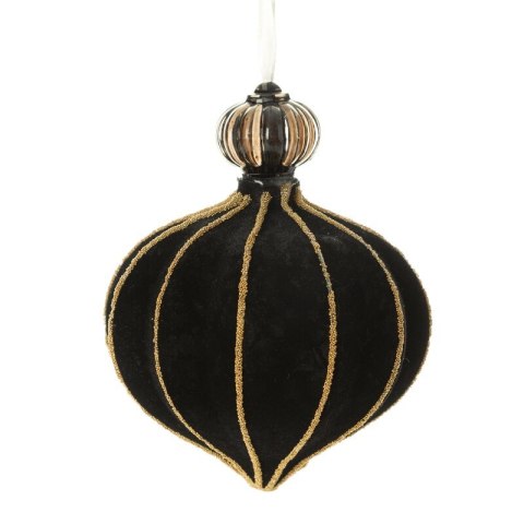 Christbaumschmuck Glas 507 9X9X11CM schwarz gold