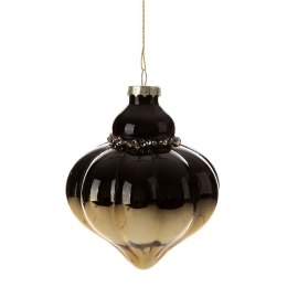 Christbaumschmuck Glas 515B 10CM gold schwarz