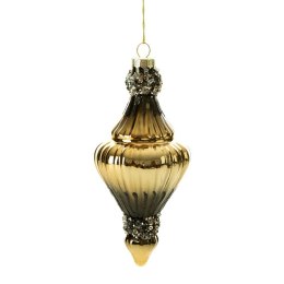 Christbaumschmuck Glas 522 7X7X15CM schwarz gold