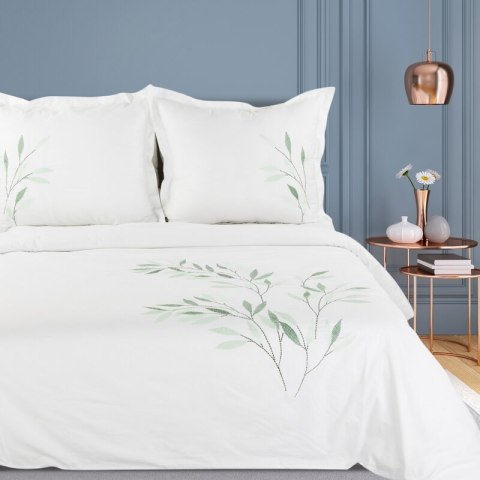 Bettwäsche garnitur Satin REINA 31B 220x200 2x Kissenbezüge 70x80 weiß Z