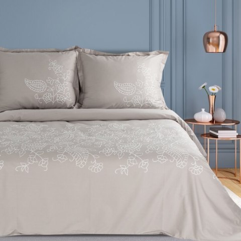 Bettwäsche garnitur Satin REINA 33A 160x200 2x Kissenbezüge 70x80 beige