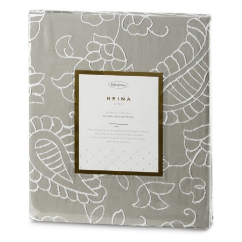 Bettwäsche garnitur Satin REINA 33A 160x200 2x Kissenbezüge 70x80 beige