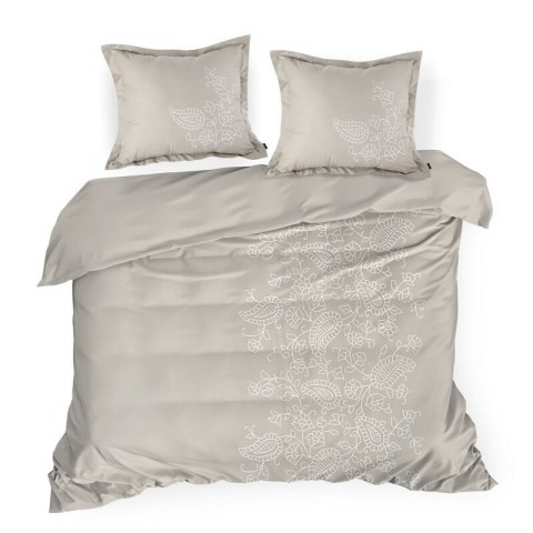 Bettwäsche garnitur Satin REINA 33A 160x200 2x Kissenbezüge 70x80 beige