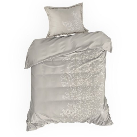 Bettwäsche garnitur Satin REINA 33A 160x200 2x Kissenbezüge 70x80 beige