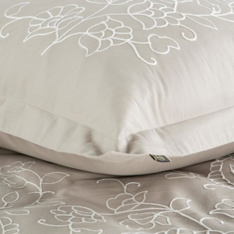 Bettwäsche garnitur Satin REINA 33A 160x200 2x Kissenbezüge 70x80 beige