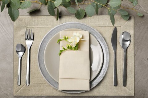 Tischdecke LANA beige silber 30x40 x4 Set